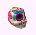Calavera mediana con brillantina 